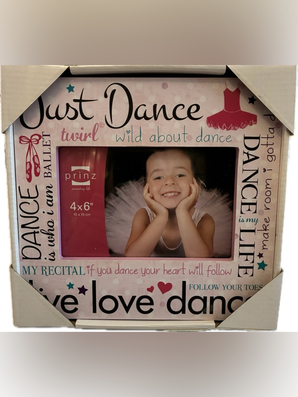 Prinz Just Dance Pink Decorative Photo Frame - 4x6